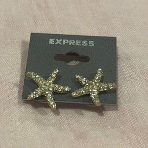 Express Gold Starfish Stud Earrings